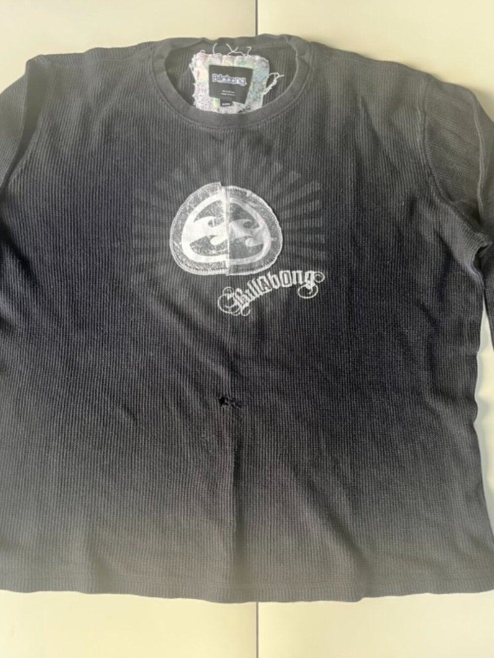 Billabong Y2K Waffle Shirt, distressed